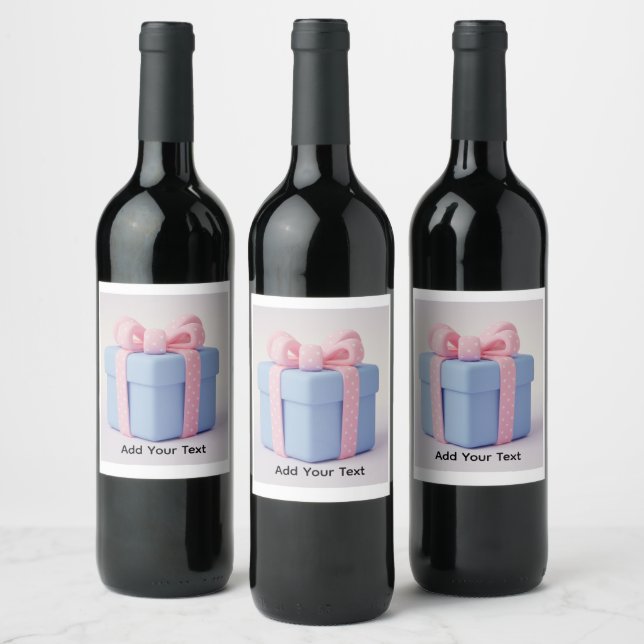Presentlåda Vin Etikett (Flaskor)