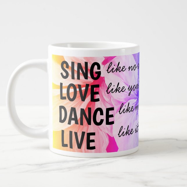 Presentmugg för nytstart Motiverande Positiv Jumbo Mugg (Vänster)