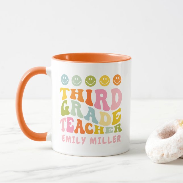 Presentmugg till lärare i tredje klass mugg (Med munk)