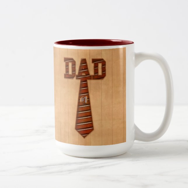 presentmugg till pappa nummer 1 Två-Tonad mugg (Höger)