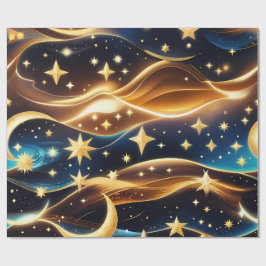 Presentpapper - Amber Celestial Moon