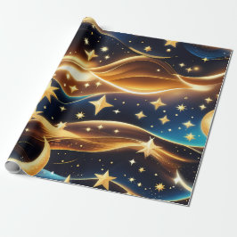 Presentpapper - Amber Celestial Moon