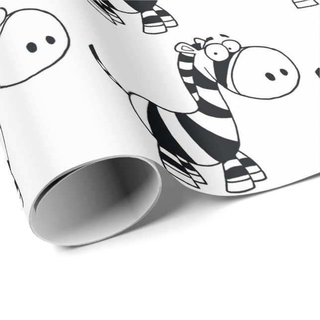 Presentpapper - Baby Zebra (Rullad Hörn)