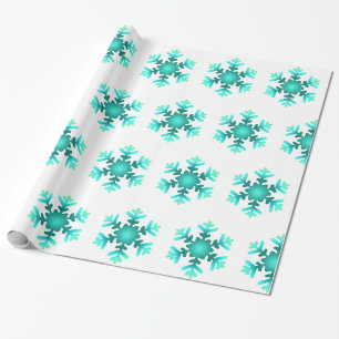 Presentpapper Blå Snpwflakes