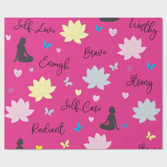 Presentpapper | Empowerment Lotus Blommotiv (Platt)