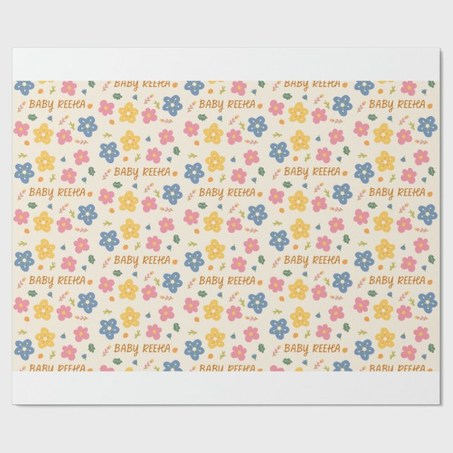 Presentpapper för baby shower (Platt)