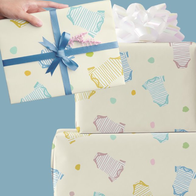 Presentpapper för baby shower och nyfödd för barnk (Skapare uppladdad)