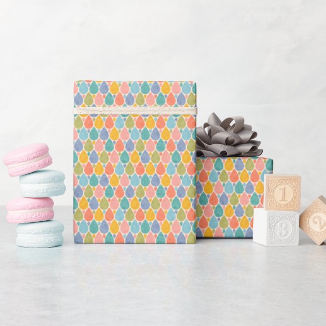 Presentpapper för bebisar och barn i retro stil. (Baby Shower)