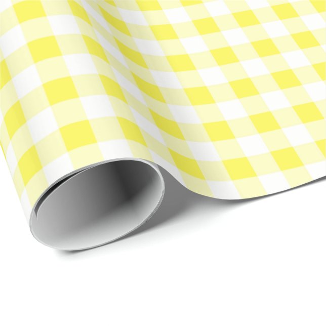 Presentpapper, Gult Rutigt Presentpapper (Rullad Hörn)