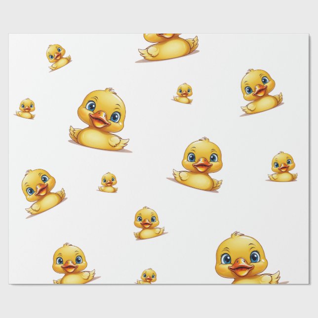 Presentpapper - Gummiante tema (Platt)