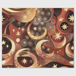Presentpapper – Lyx Terrakotta Celestial Moon