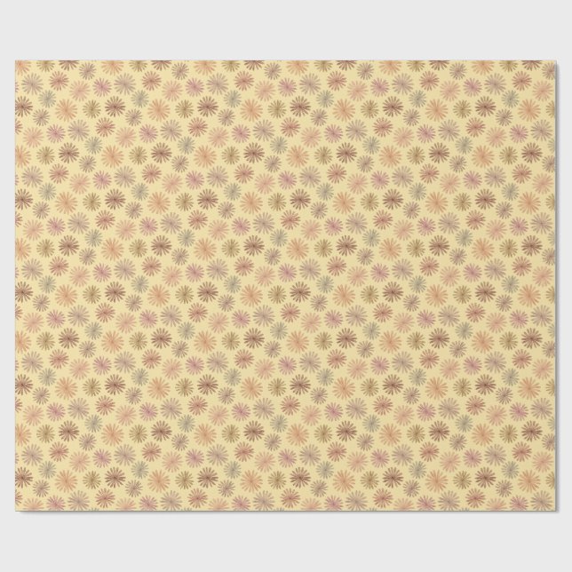 Presentpapper med akvarellblommor (Platt)