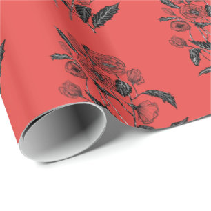 Presentpapper med vallmo
