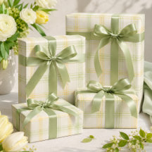 Presentpapper | Rutigt lemonpresentpapper lyxig pr