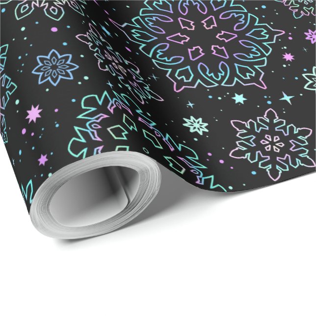 Presentpapper "Snöflingor" (Rullad Hörn)