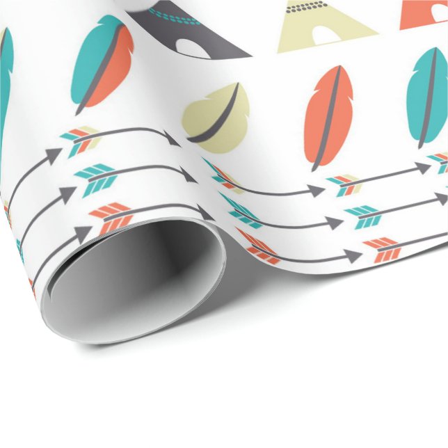 Presentpapper - Teepee Tribal (Rullad Hörn)