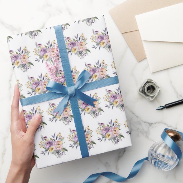 Presentpapper Viktorianska Pastell Färg Blommor (Gåvor)