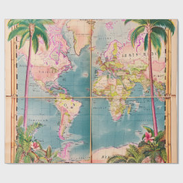 Presentpapper - Vintage Atlas Presentpapper
