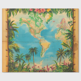 Presentpapper - Vintage Atlas Presentpapper