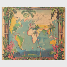 Presentpapper - Vintage Atlas Presentpapper