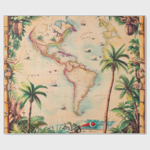 Presentpapper - Vintage Atlas Presentpapper