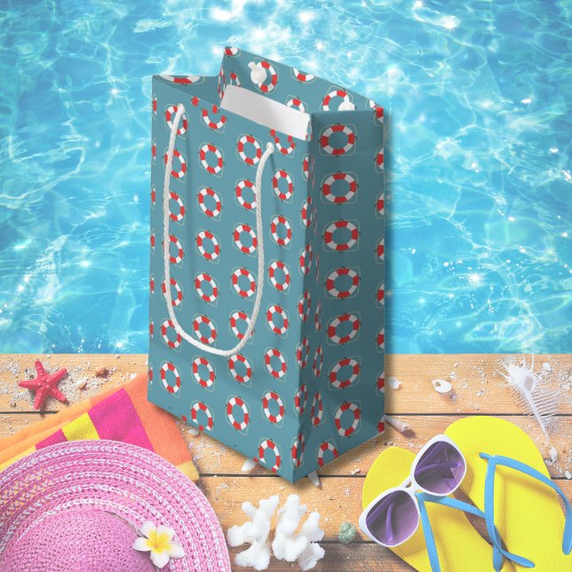 Presentpåsar från bassäng Party (pool party gift bag for summer birthday)