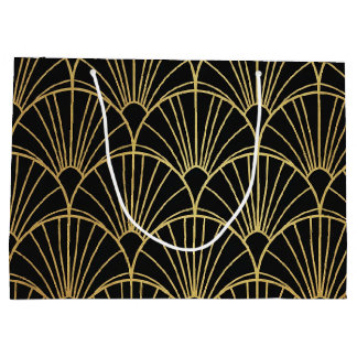 Presentpåsar Guld Geometriska och Art Deco Mönstra