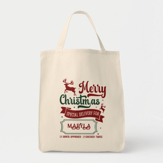 Presentpåse av bomull tygkasse (Framsidan)