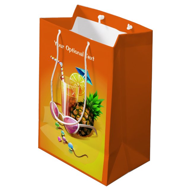 Presentpåse för Tropical Drink anpassningsbar Publ (Baksidan Vinklad)