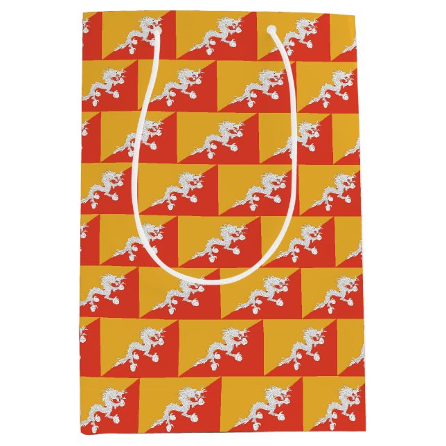 Presentpåse med Bhutans flagga (Framsidan)