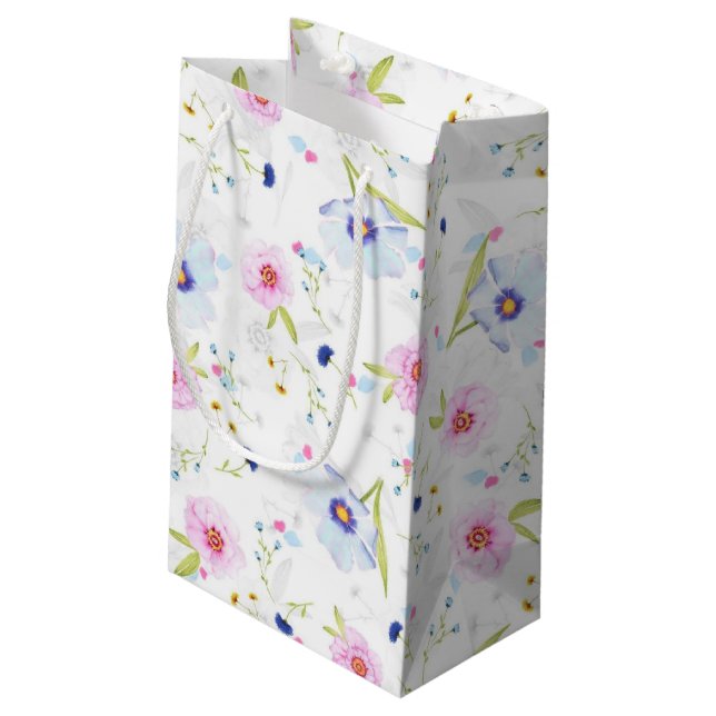 Presentpåse med blommor (Baksidan Vinklad)