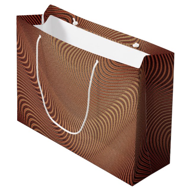Presentpåse med Brun Konstnärlig Design (Framsidan Vinklad)
