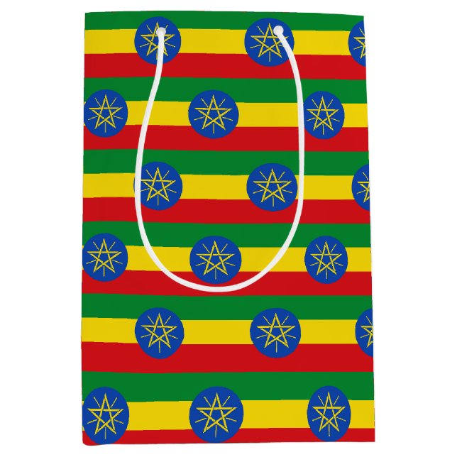 Presentpåse med Etiopiens flagga (Framsidan)