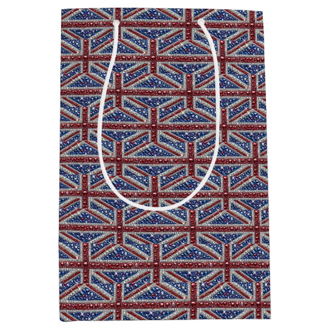 Presentpåse med färgerna från Storbritanniens flag (Framsidan)