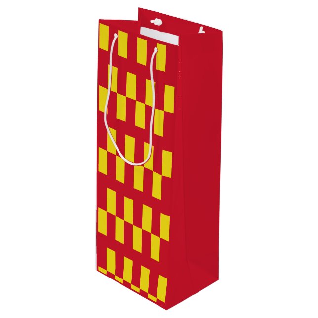 Presentpåse med flagga för Northumberland Vinprese (Framsidan Vinklad)