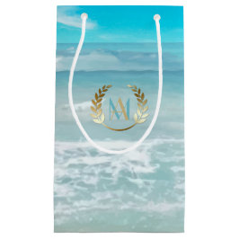 presentpåse | Modern monogram geometriskt urval