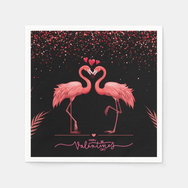 Presentpåse - Rosa Flamingo Pappersservett (Framsidan)