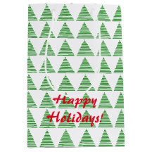 Presentpåse - Stiliserade julgranar