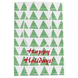 Presentpåse - Stiliserade julgranar