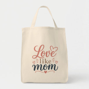 Presentpåse till mamma - kärlek som mamma - mors d tygkasse