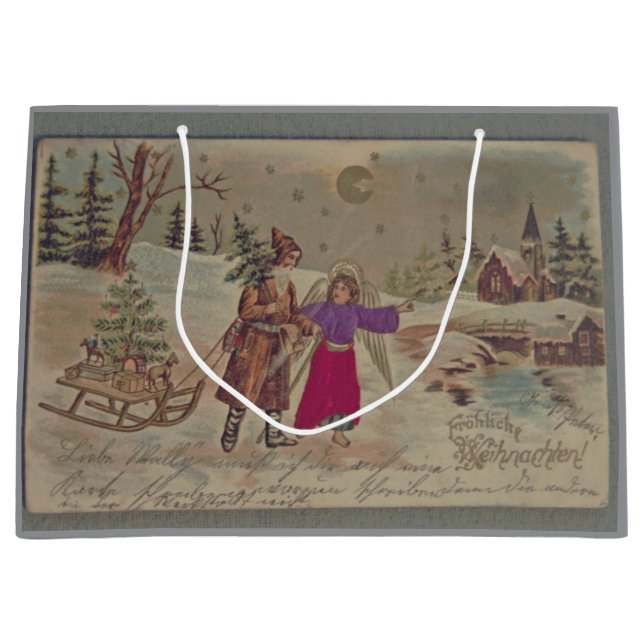 Presentpåse VINTAGE JULSCEN (Framsidan)