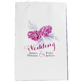 presentsäck för bröllopsgåva för plommon gräs cone