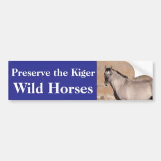 Preserve the Kiger Wild Horses Bumper Sticker Bildekal