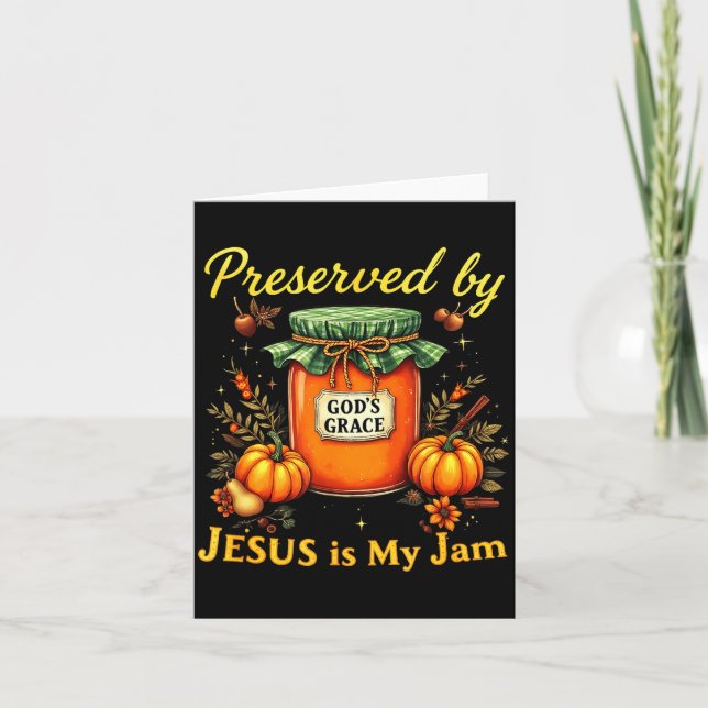 Preserved By God’s Grace Jesus Jam Strawberry Cute Kort (Framsida)