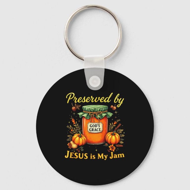 Preserved By God’s Grace Jesus Jam Strawberry Cute Nyckelring (Framsida)