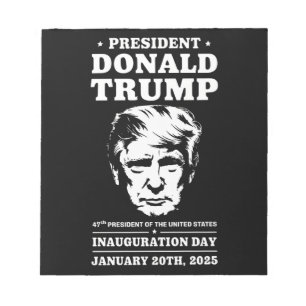 President 47 D J Trump invigning dag jan 2025 Anteckningsblock