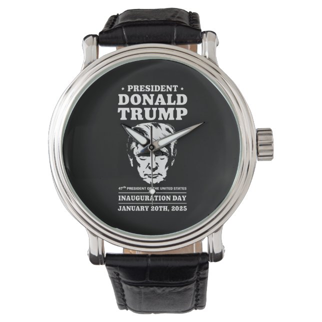 President 47 D J Trump invigning dag jan 2025 Armbandsur (Framsida)