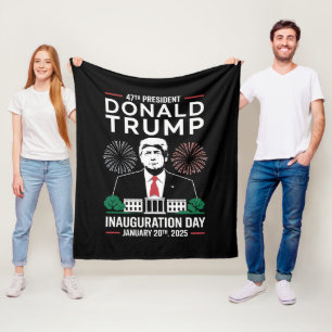 President 47 D J Trump invigning dag jan 2025 Fleecefilt