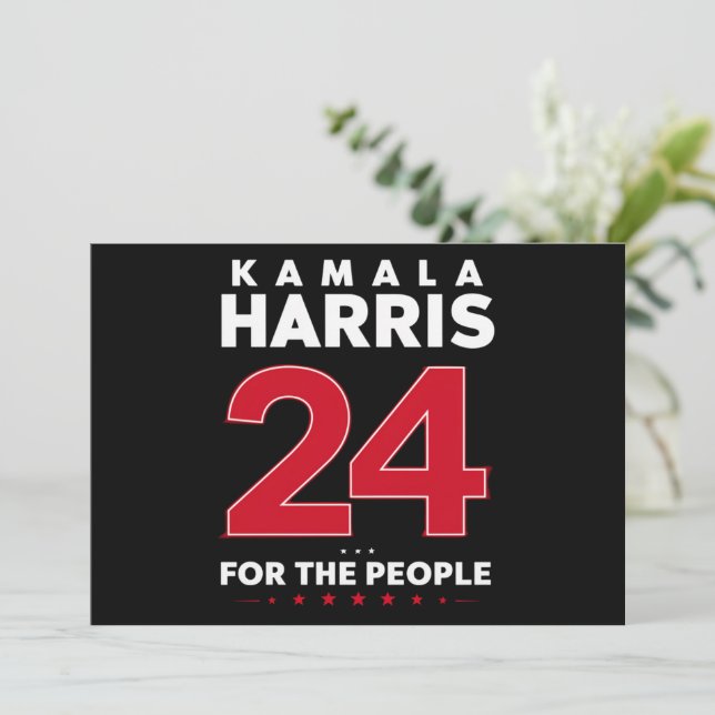 President 47 Kamala Harris 2024 Stöd Frun  Inbjudningar (Stående Fram)
