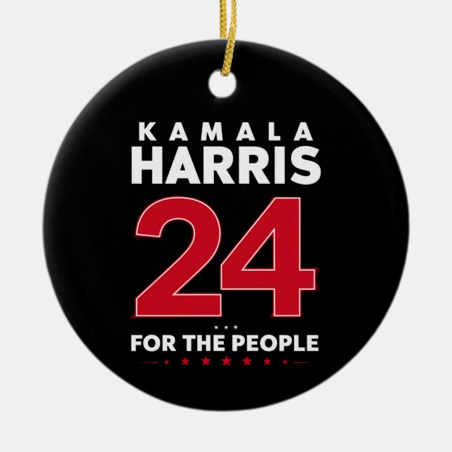 President 47 Kamala Harris 2024 Stöd Frun  Julgransprydnad Keramik (Framsidan)